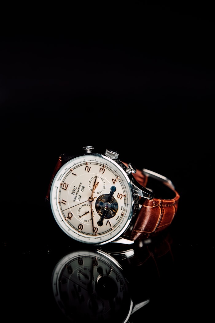 Classic Leather Strap Watch